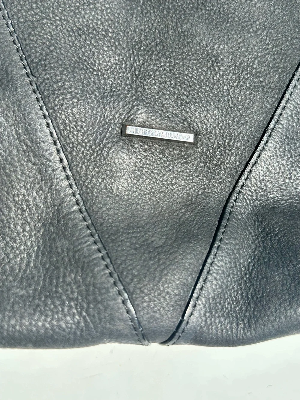 Rebecca Minkoff Moto Hobo Black Leather Bag with Zipper Accents